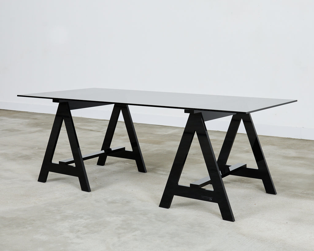 Alexandra Von Furstenberg Acrylic Blacksmith Desk Writing Table