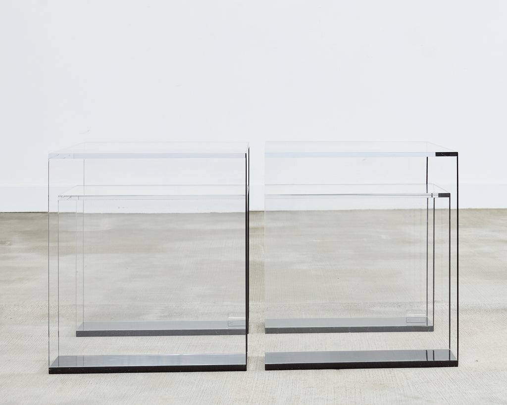 Pair of Alexandra Von Furtsenberg Brilliant Acrylic Drink Tables