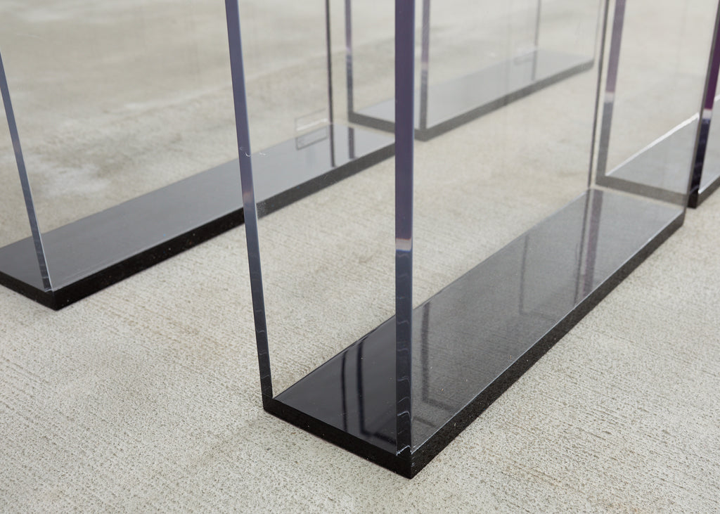 Pair of Alexandra Von Furtsenberg Brilliant Acrylic Drink Tables