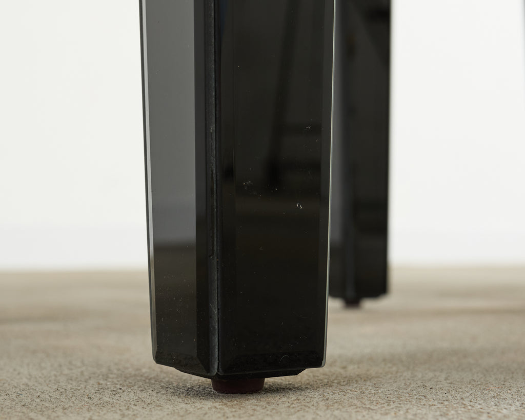 Alexandra Von Furstenberg Black Acrylic Nesting Drink Tables with Vanity Tray