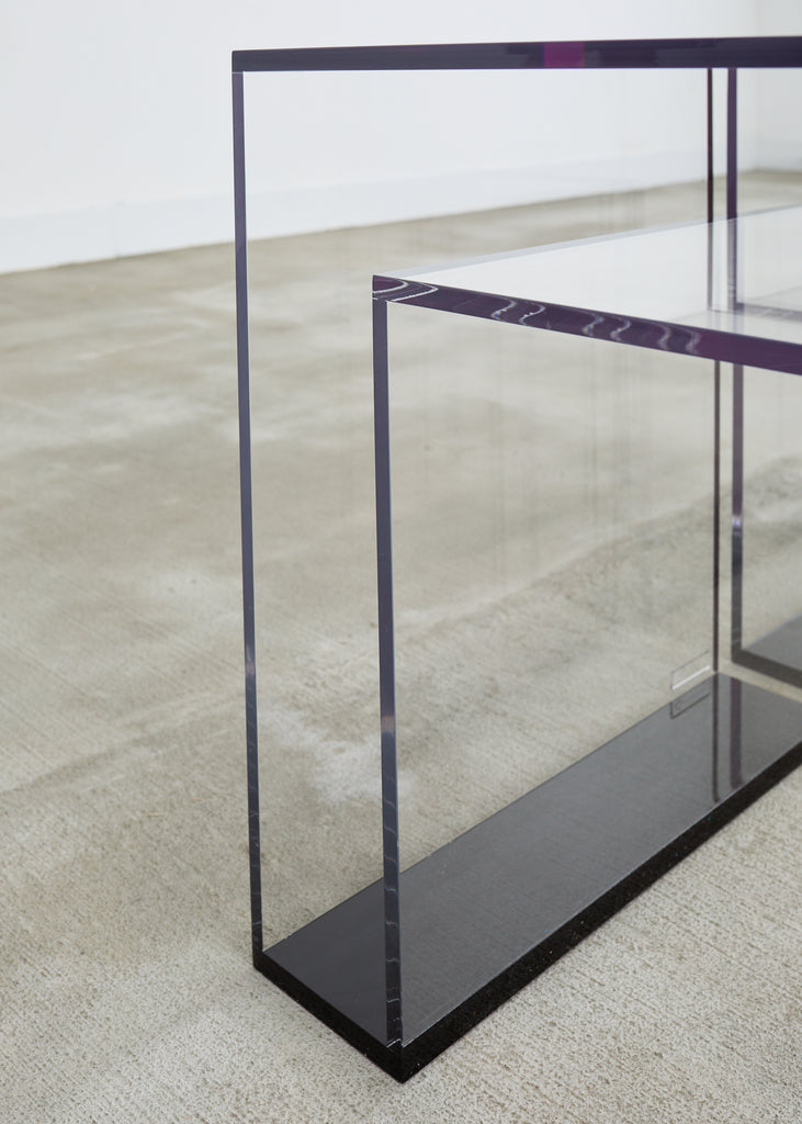 Pair of Alexandra Von Furtsenberg Brilliant Acrylic Drink Tables