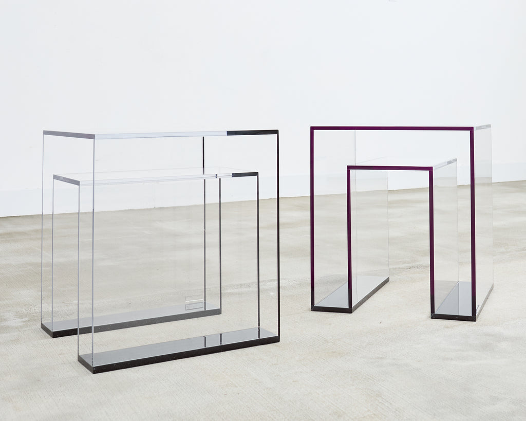 Pair of Alexandra Von Furtsenberg Brilliant Acrylic Drink Tables