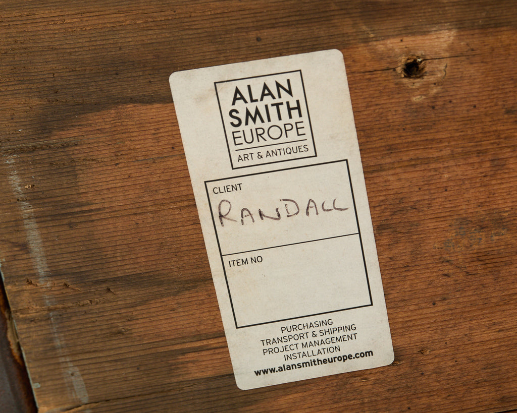 English Industrial Style Iron Pine Plank Dining Table