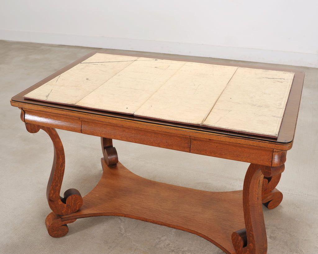 American Empire Oak Library Table from "And Just Like That…"