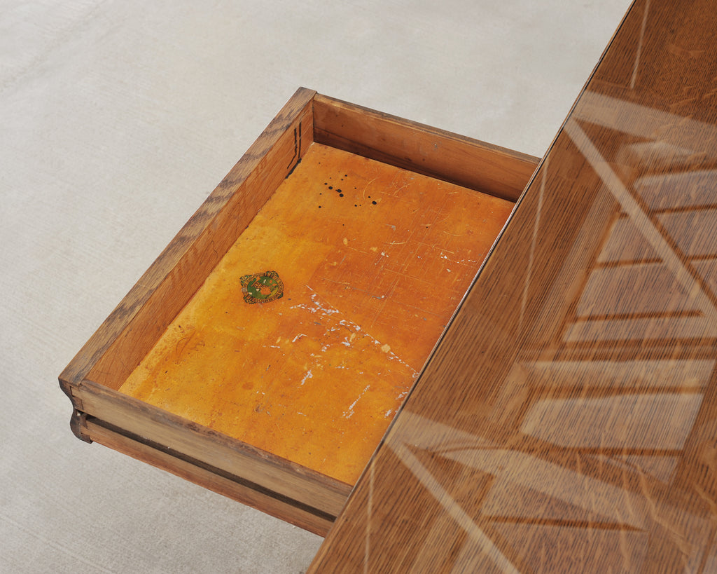 American Empire Oak Library Table from "And Just Like That…"