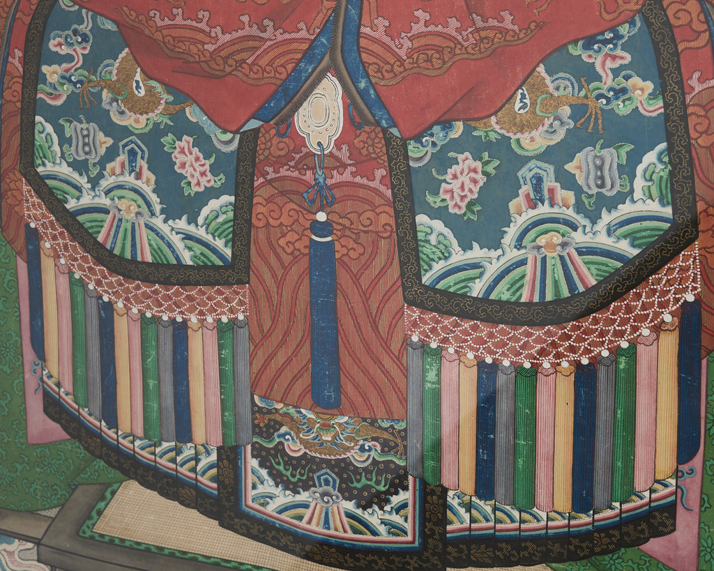 Monumental Chinese Ancestral Matriarch Scroll Portrait Painting