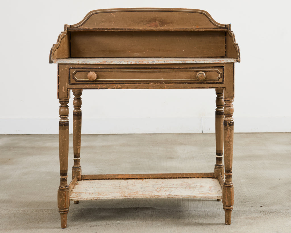 19th Century Country English Victorian Painted Washstand