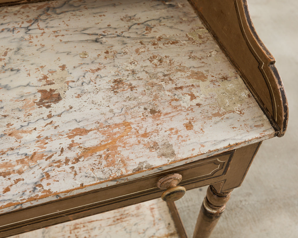 19th Century Country English Victorian Painted Washstand