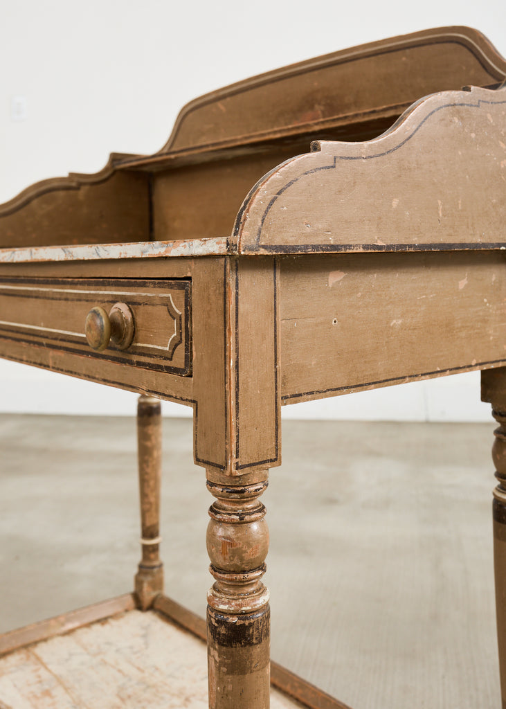 19th Century Country English Victorian Painted Washstand