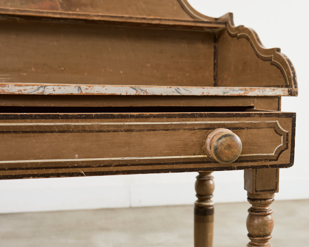 19th Century Country English Victorian Painted Washstand