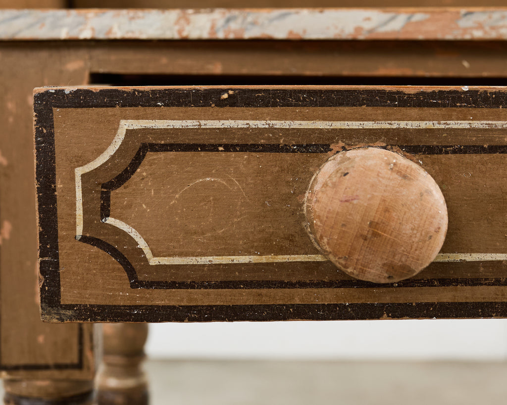 19th Century Country English Victorian Painted Washstand