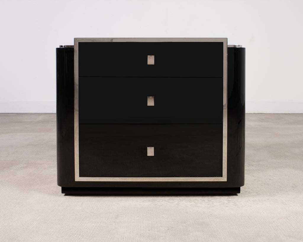 Ralph Lauren Art Deco Style Lacquered Duke Nightstand