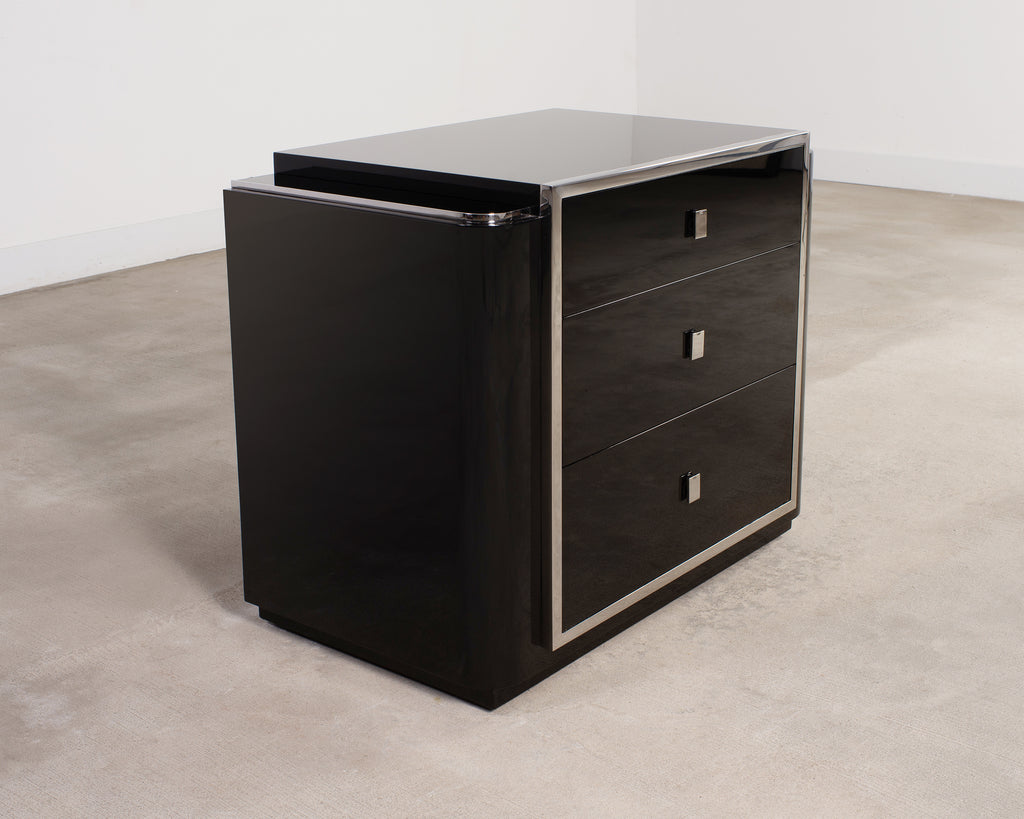 Ralph Lauren Art Deco Style Lacquered Duke Nightstand