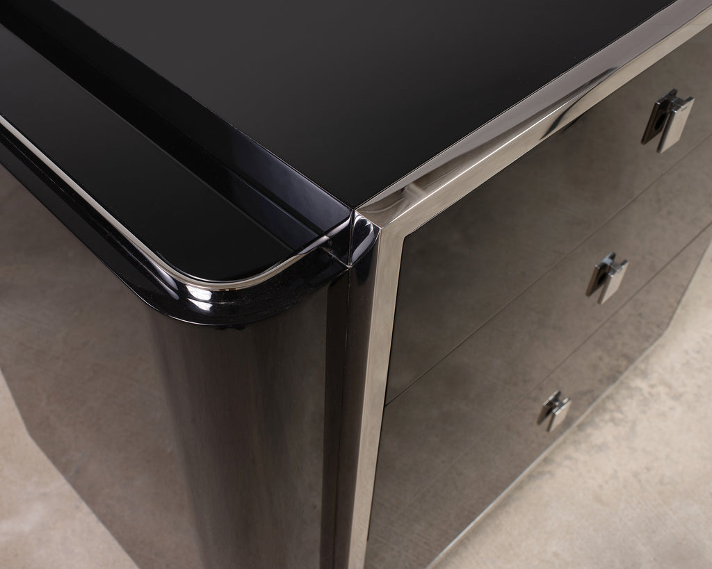 Ralph Lauren Art Deco Style Lacquered Duke Nightstand