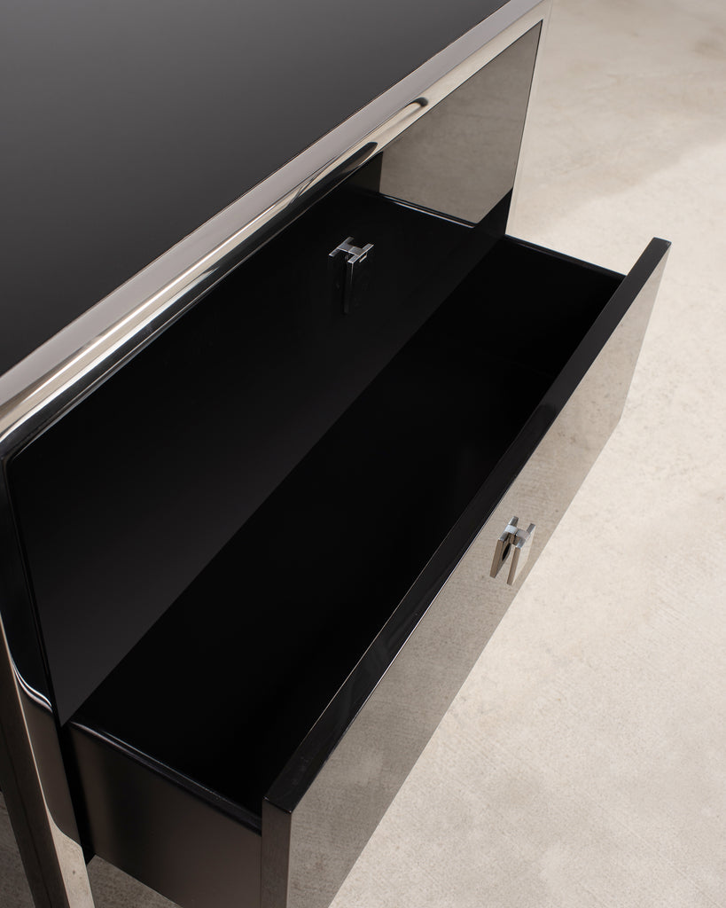 Ralph Lauren Art Deco Style Lacquered Duke Nightstand