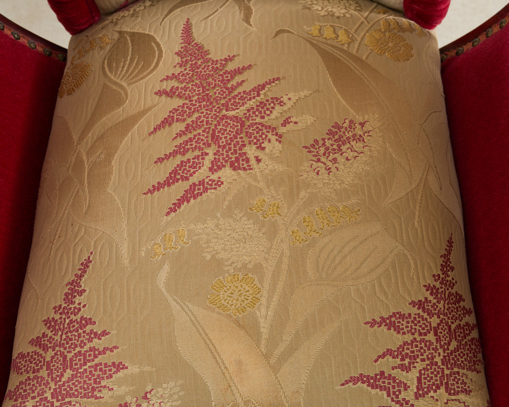 Pair of Grosfeld House Hollywood Regency Mahogany Armchairs