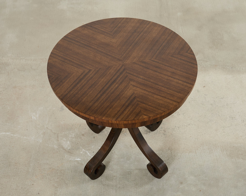 Arteriors Regency Style Round Veneered Center Table
