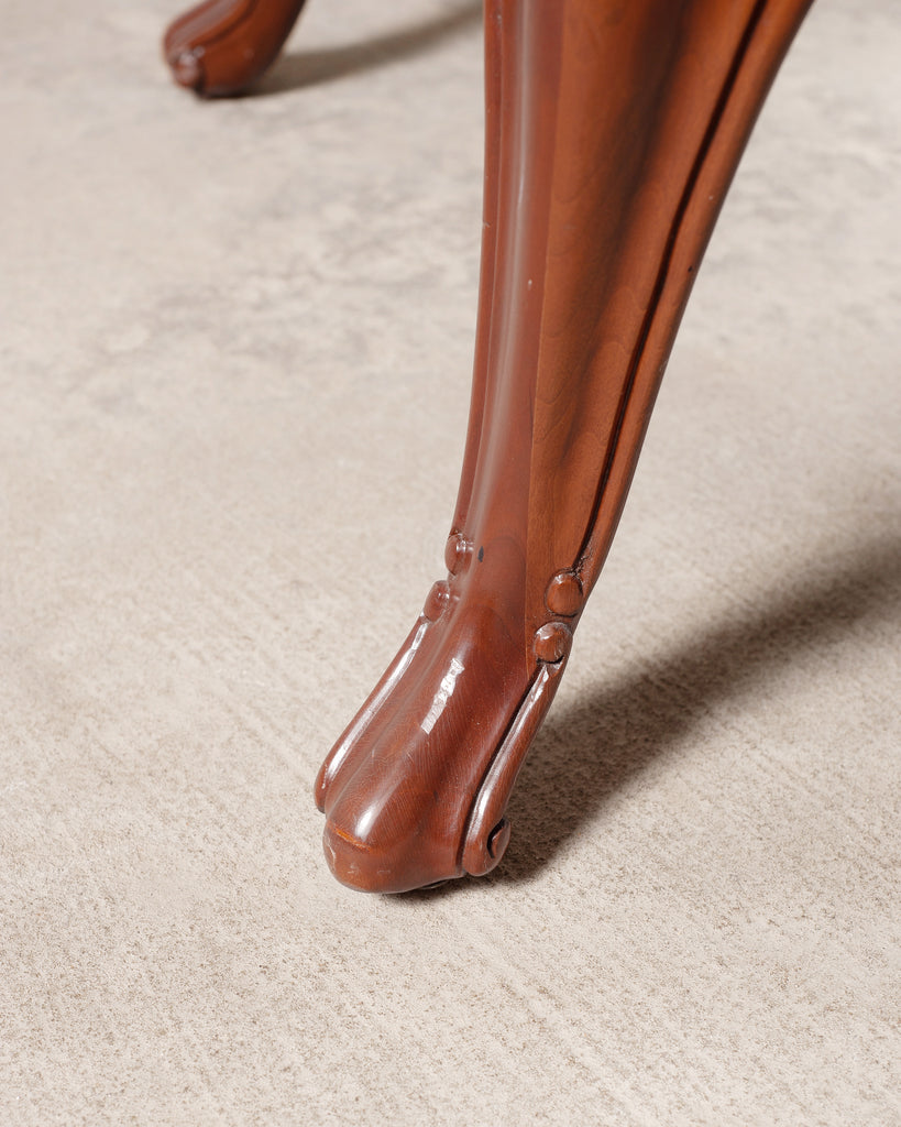 Mid-Century English Georgian Wingback Upholstered Armchair