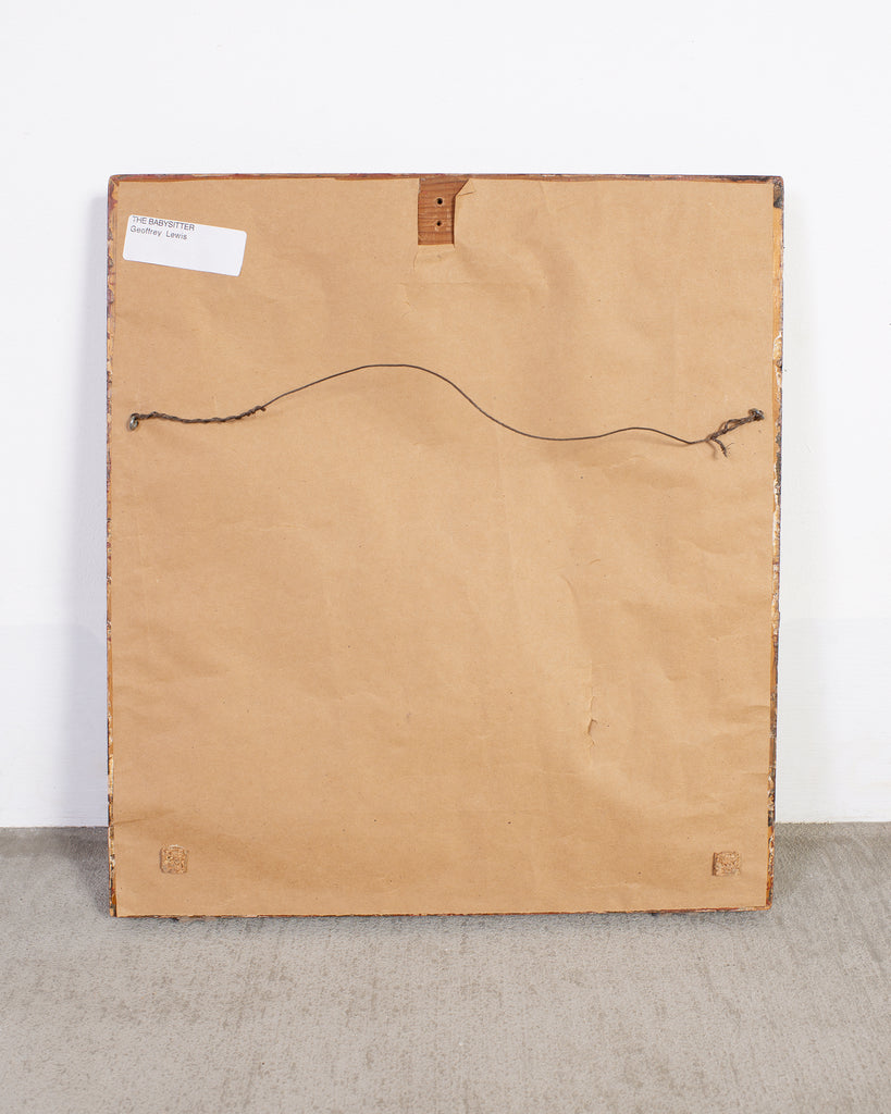 Geoffrey Lewis "The Babysitter" Oil on Board Painting