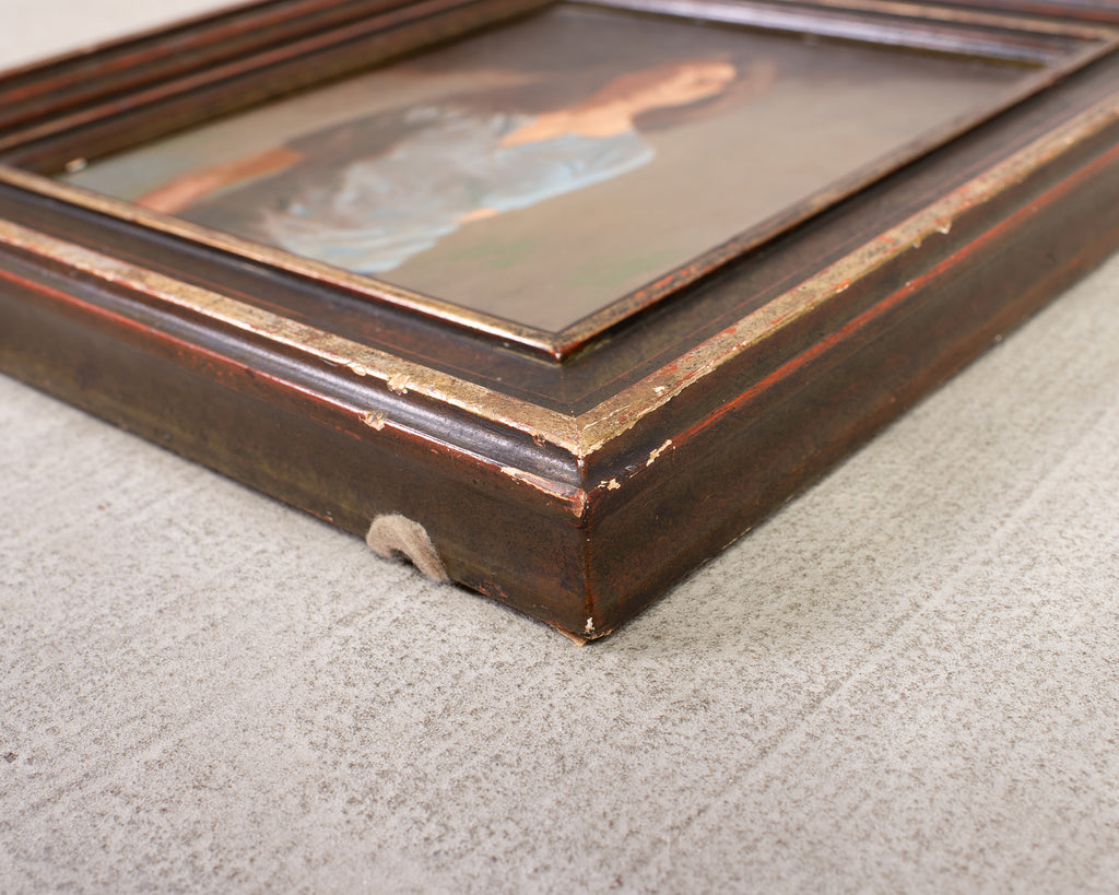 Geoffrey Lewis "The Babysitter" Oil on Board Painting