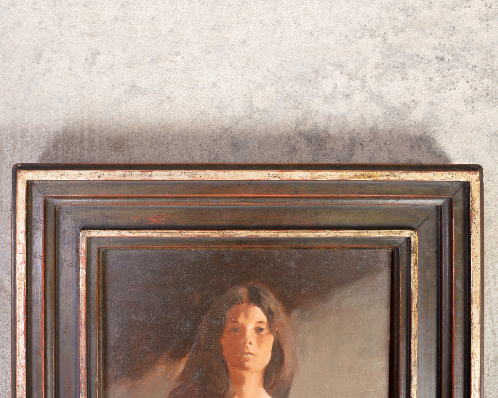 Geoffrey Lewis "The Babysitter" Oil on Board Painting