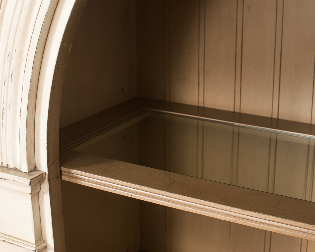 Pair of Baker Architectural Neoclassical Style Painted Library Bookcases