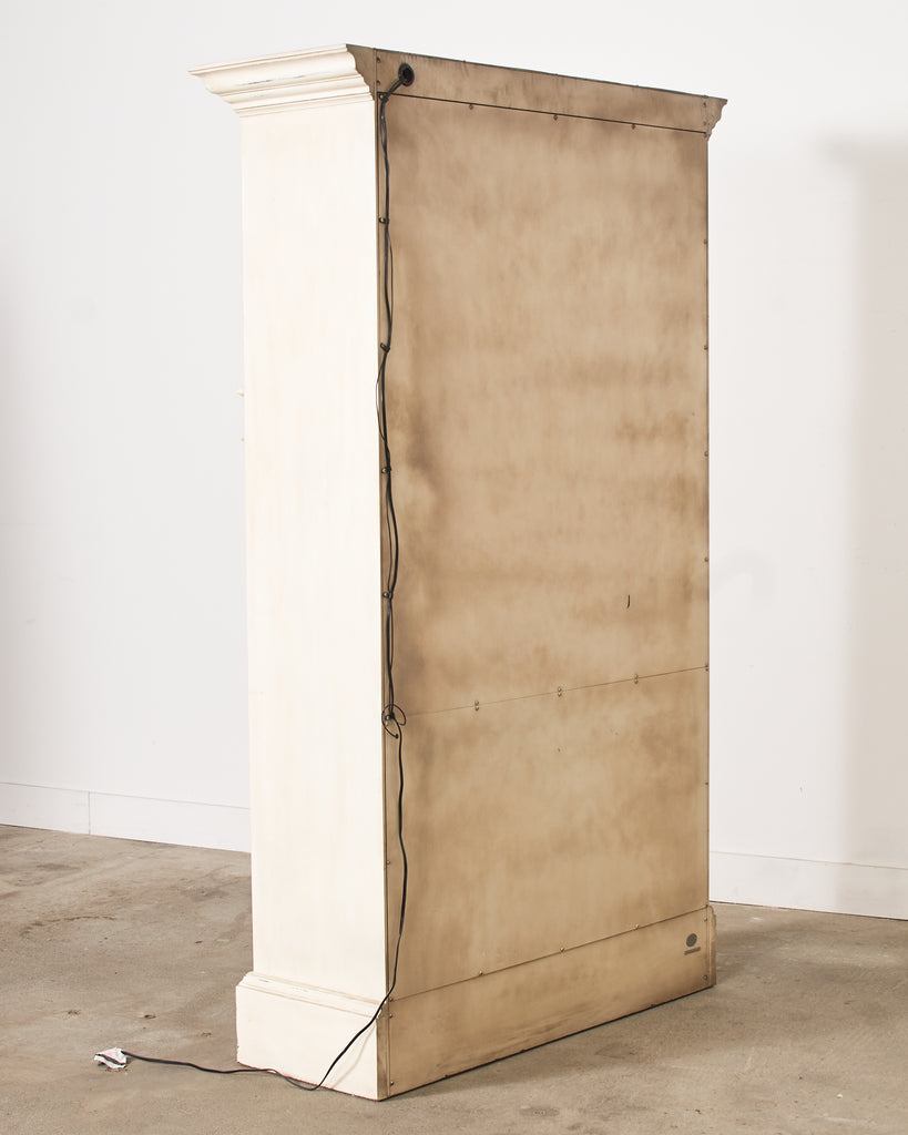 Pair of Baker Architectural Neoclassical Style Painted Library Bookcases