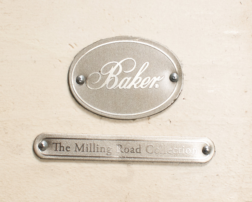 Pair of Baker Architectural Neoclassical Style Painted Library Bookcases