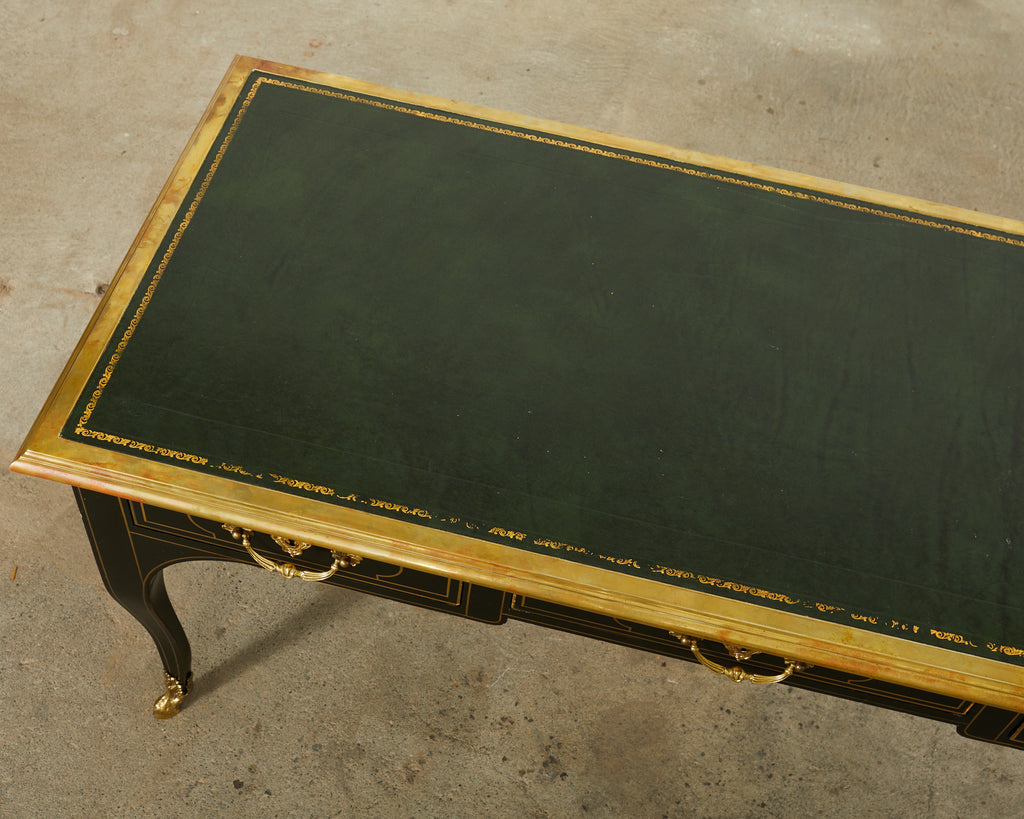 Baker French Louis XV Style Lacquered Writing Table Desk