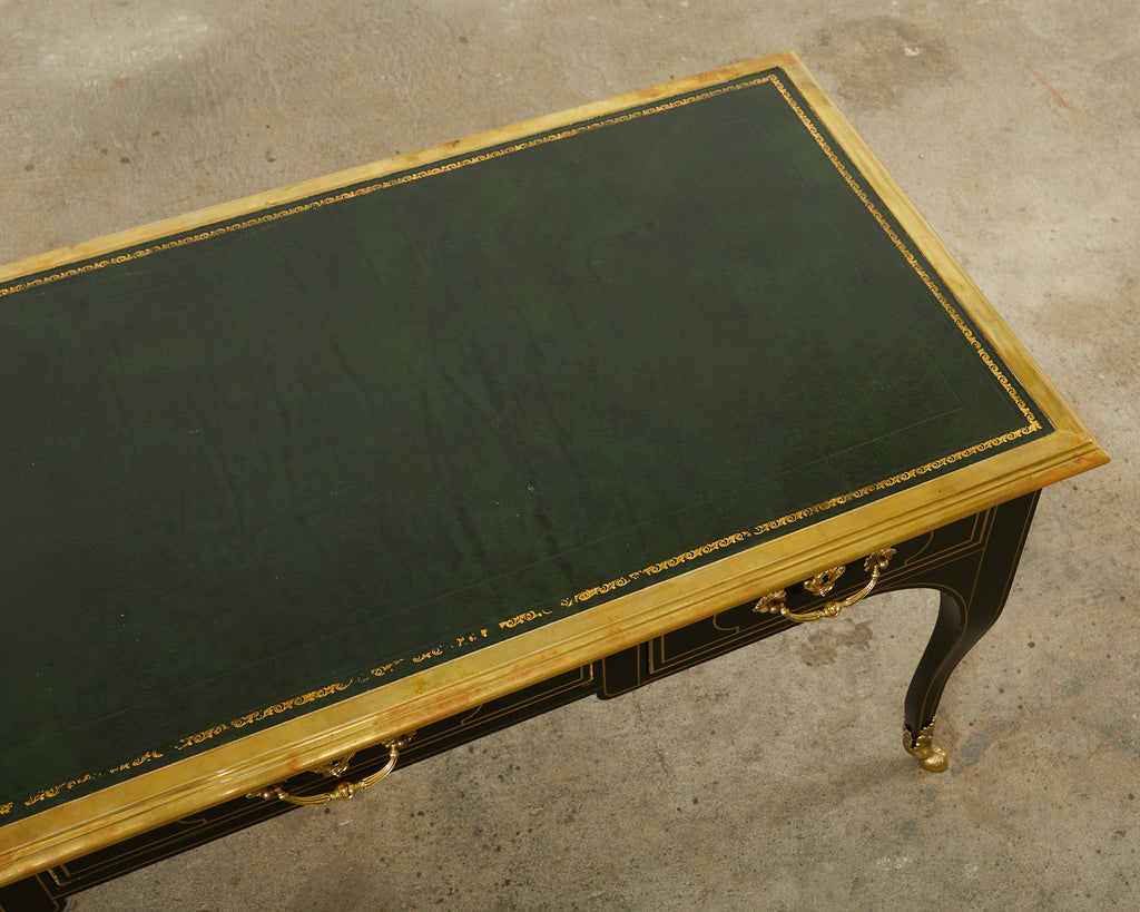 Baker French Louis XV Style Lacquered Writing Table Desk