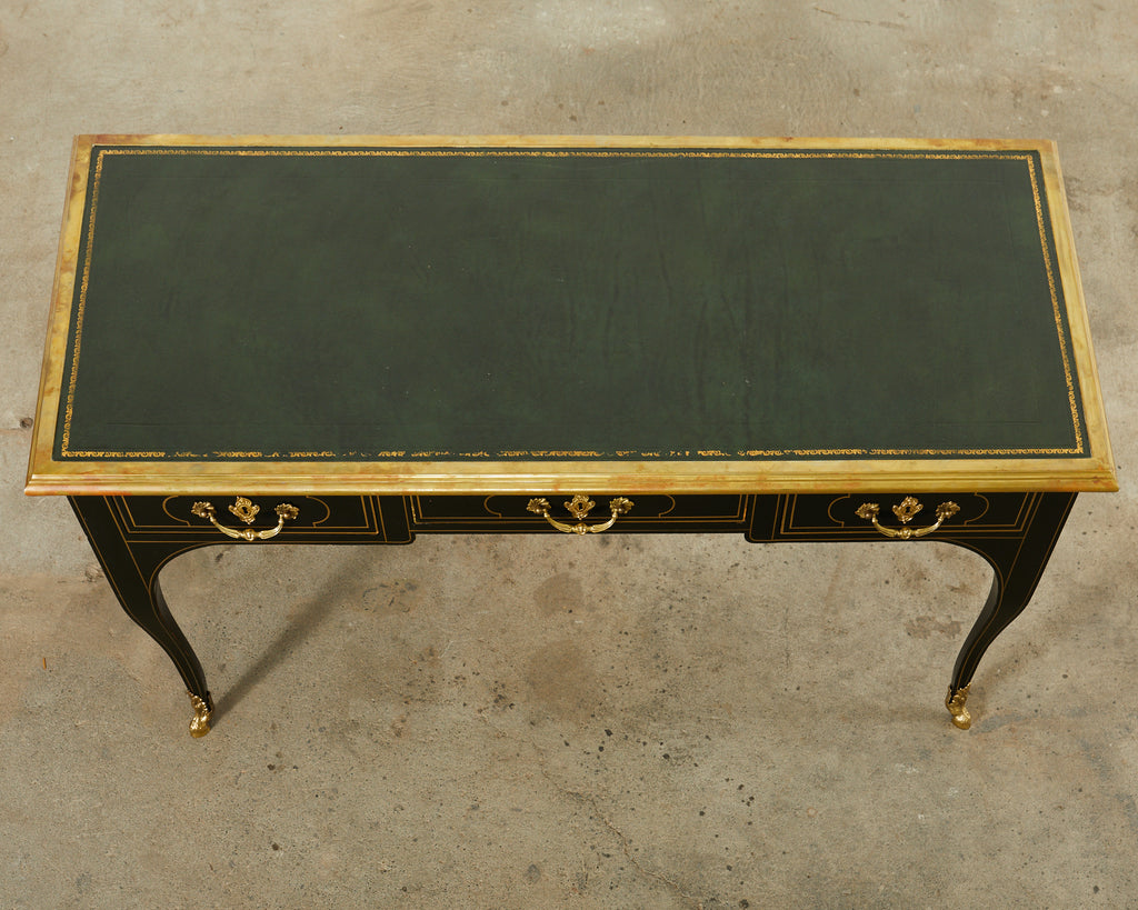 Baker French Louis XV Style Lacquered Writing Table Desk