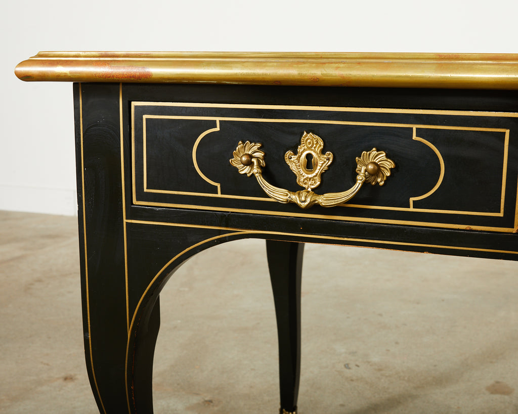 Baker French Louis XV Style Lacquered Writing Table Desk