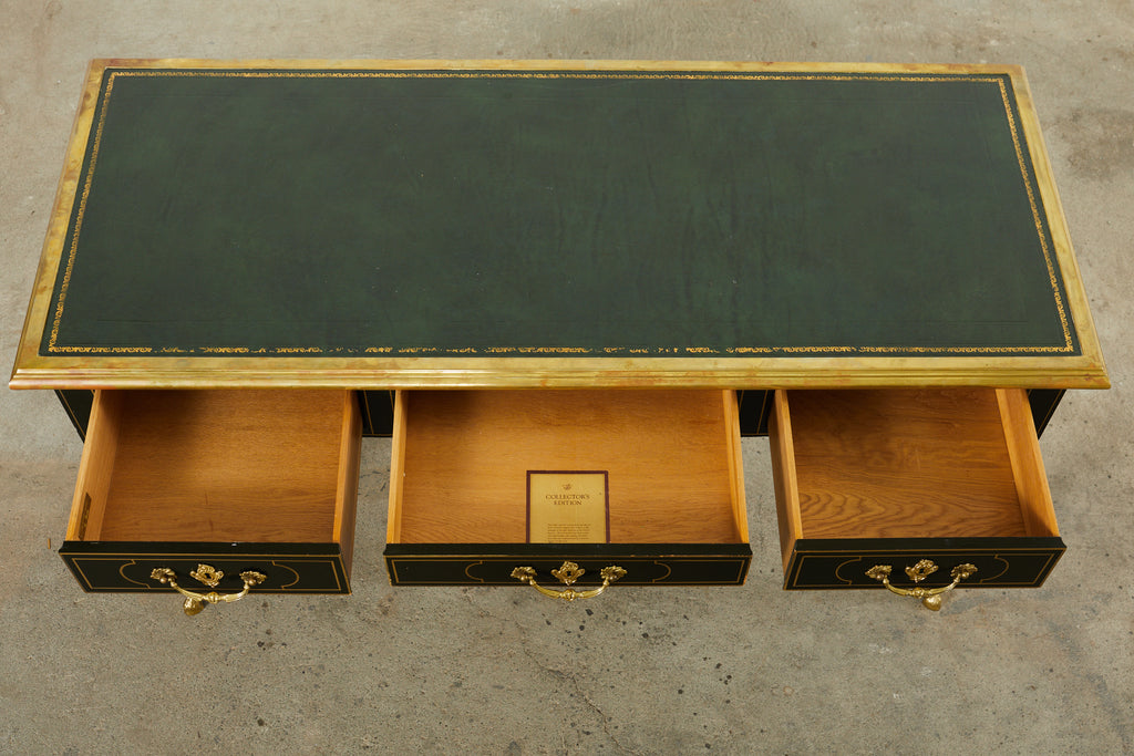 Baker French Louis XV Style Lacquered Writing Table Desk