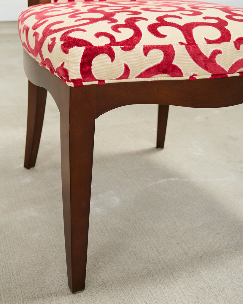 Set of Six Barbara Barry Baker Mahogany Dining Chairs