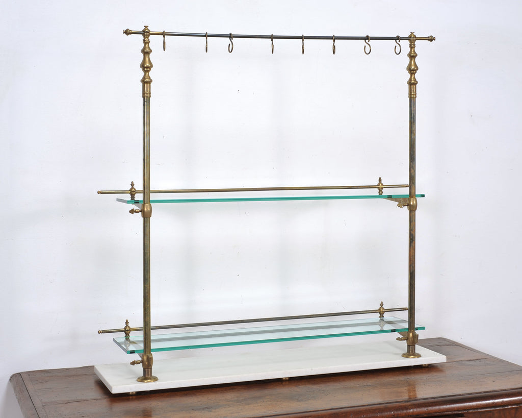 French Bronze Marble Patisserie Pastry Shelf Display Stand