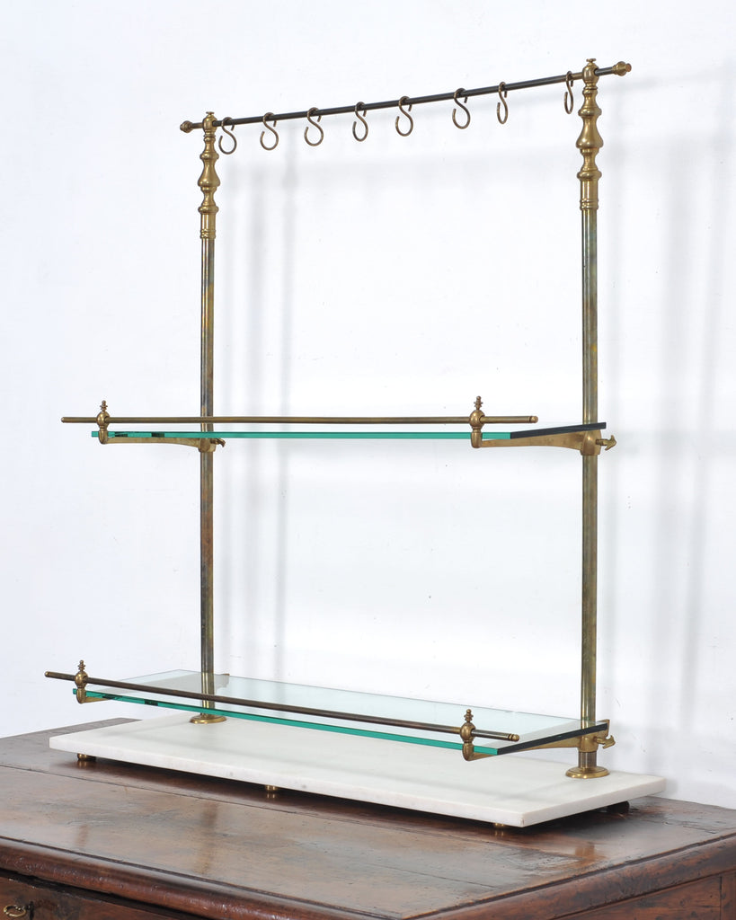 French Bronze Marble Patisserie Pastry Shelf Display Stand