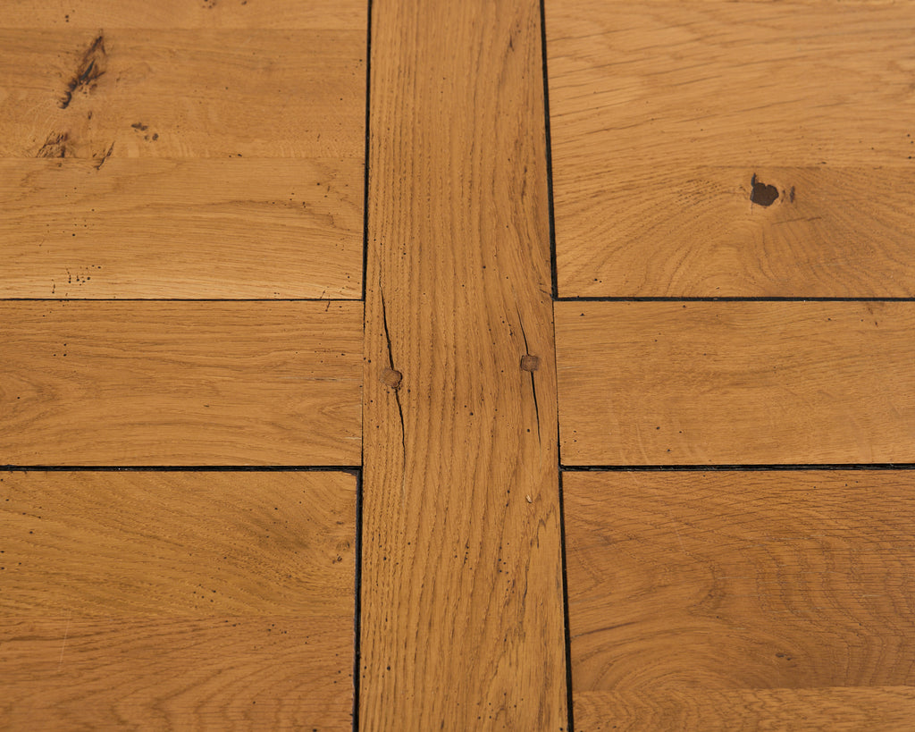 Country French Oak Farmhouse Trestle Dining Table Rounded Ends