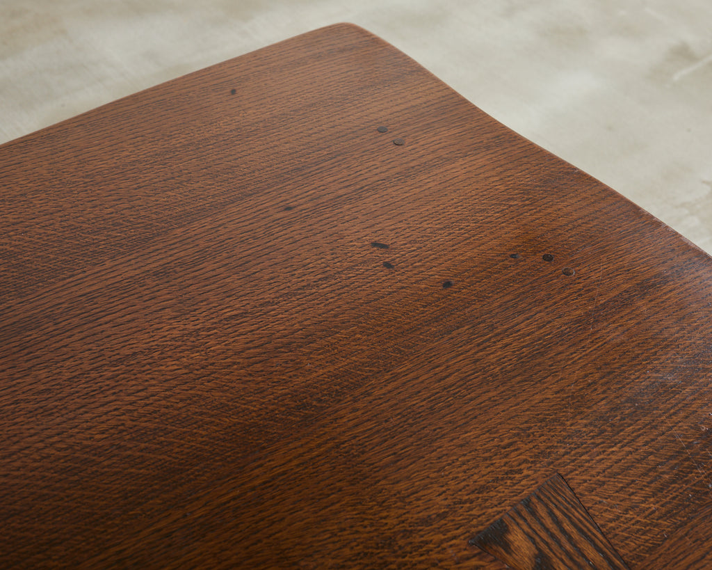 Country French Provincial Oak Farmhouse Baluster Leg Dining Table