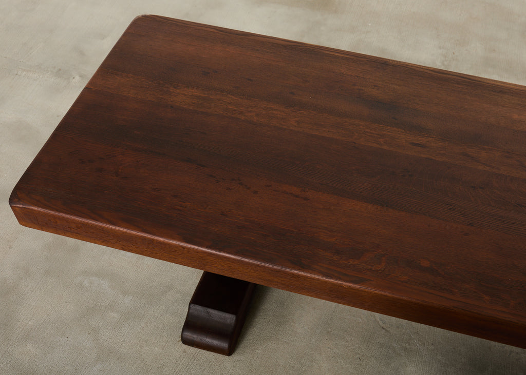 Grand Country French Oak Farmhouse Trestle Dining Table 7.5 Ft