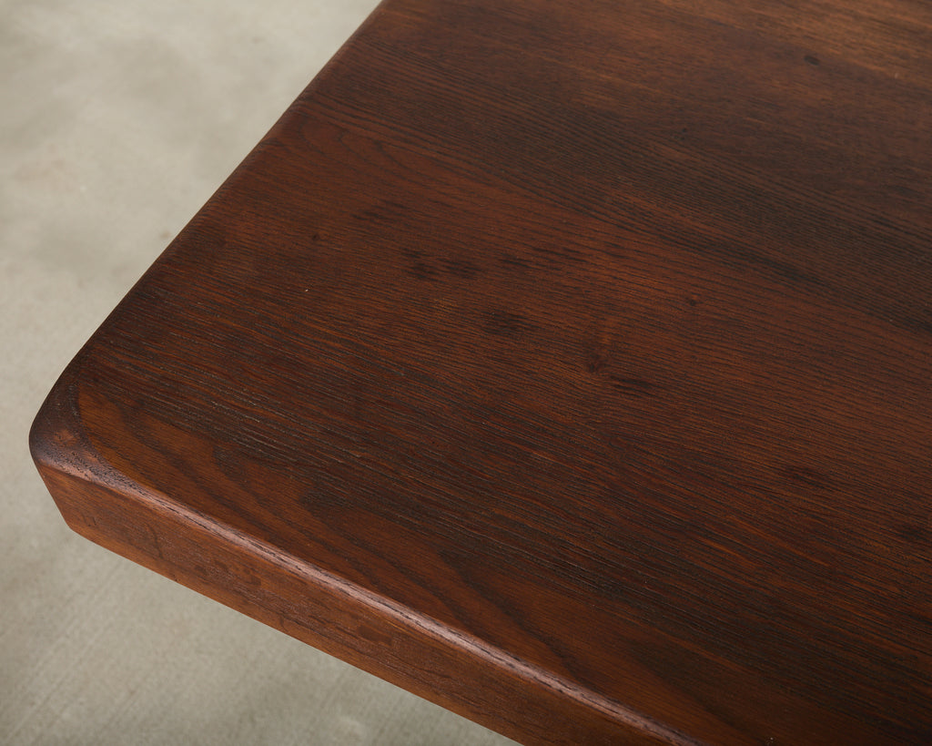 Grand Country French Oak Farmhouse Trestle Dining Table 7.5 Ft