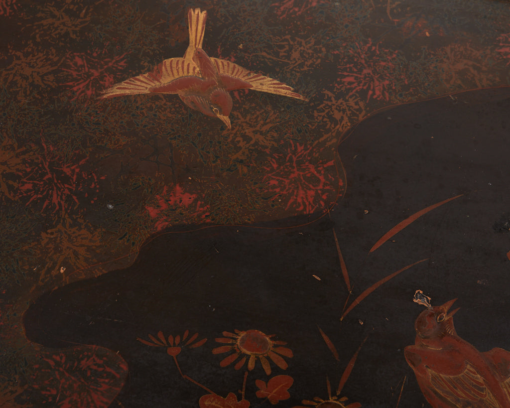 English Aesthetic Tortoise Bamboo Hall Shelf Magazine Rack