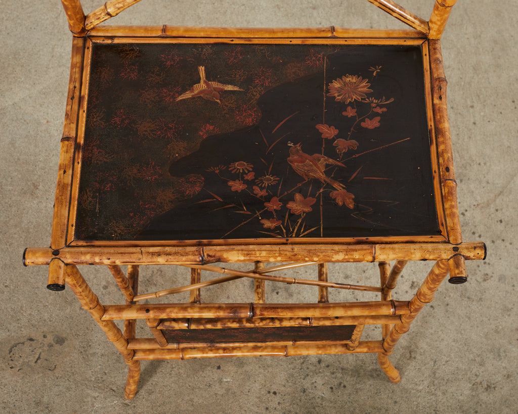 English Aesthetic Tortoise Bamboo Hall Shelf Magazine Rack