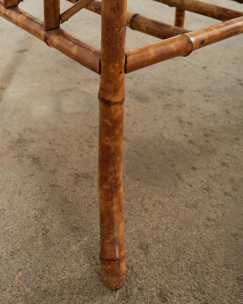 English Aesthetic Tortoise Bamboo Hall Shelf Magazine Rack