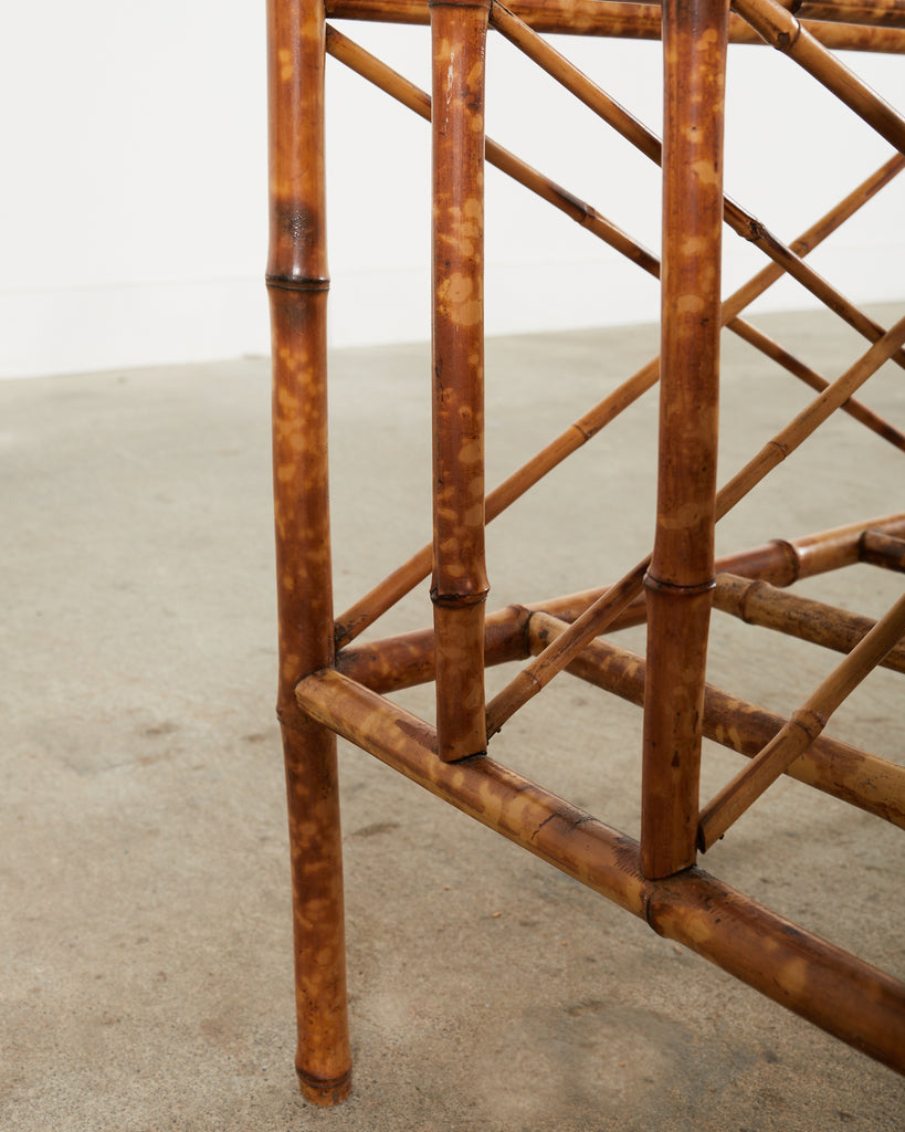 English Aesthetic Tortoise Bamboo Hall Shelf Magazine Rack