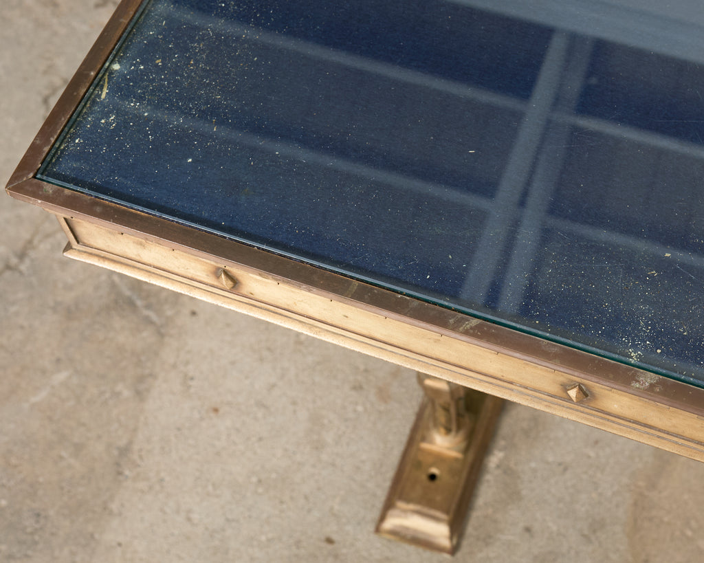 Neoclassical Style Industrial Bronze Bank Lobby Bar Counter