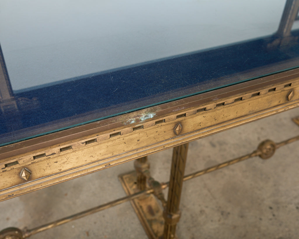 Neoclassical Style Industrial Bronze Bank Lobby Bar Counter