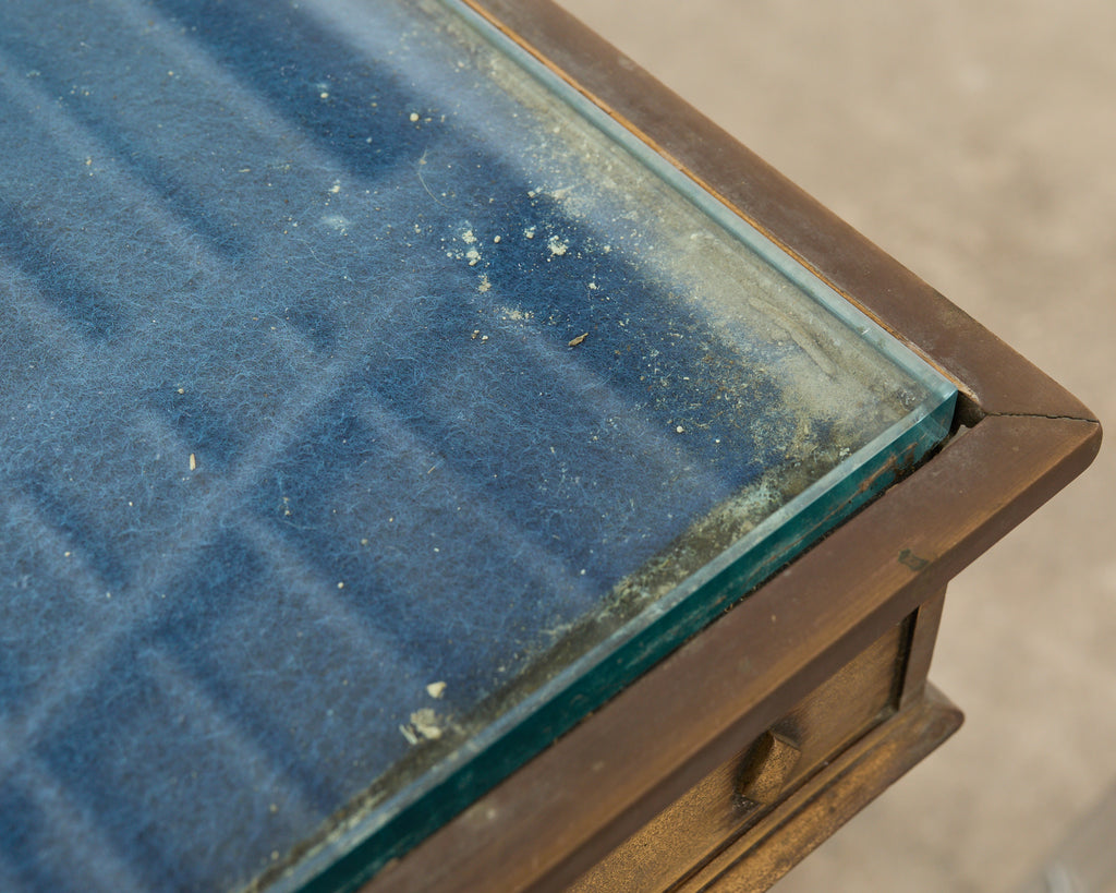 Neoclassical Style Industrial Bronze Bank Lobby Bar Counter