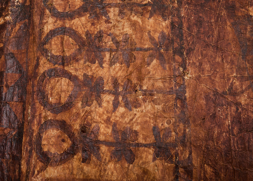 Tribal Style 12 Ft Polynesian Tapa Bark Cloth from Tonga