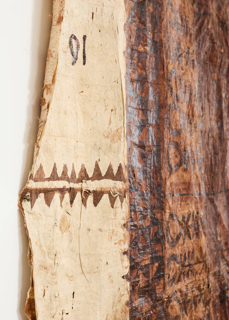 Tribal Style 12 Ft Polynesian Tapa Bark Cloth from Tonga