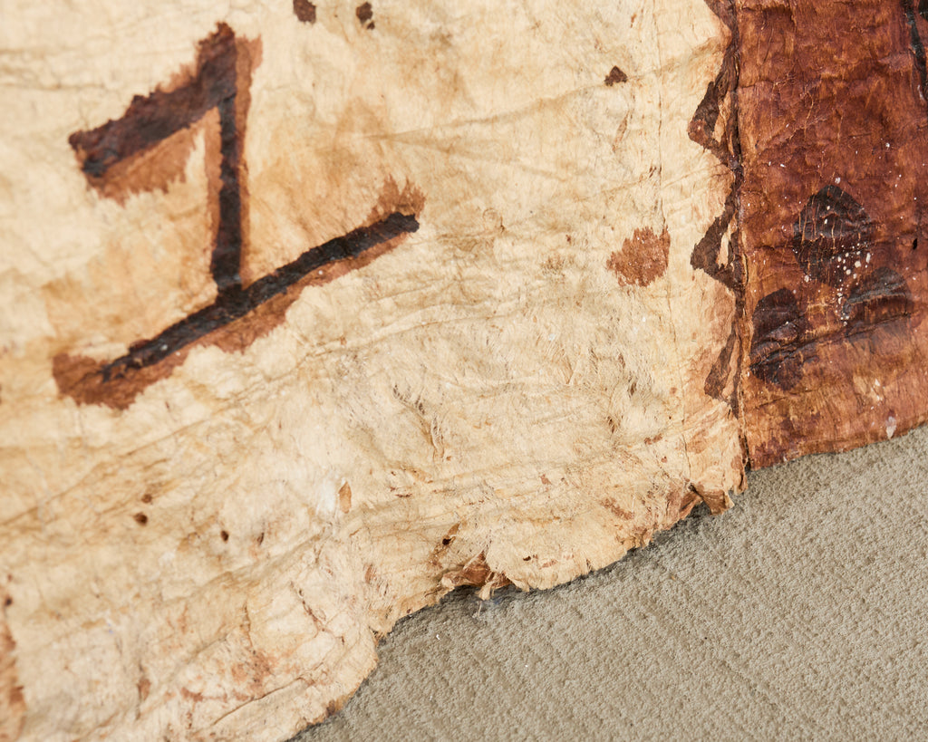 Tribal Style 12 Ft Polynesian Tapa Bark Cloth from Tonga